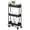 Black, variant on Slim Rolling Storage Cart 3 Tier Bathroom Organizer Laundry Utility (turq)