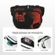 thumbnail image 5 of Fotbe Red And Black Abstract Skull Cangurera Cuadrada con Estampado de Doble Capa, Bolsa de Cintura Ajustable Mini para Hombres y Mujeres, 5 of 9