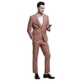 thumbnail image 2 of Men's 3pc Solid Skinny Fit Suit Set with Peak Lapel & Double Breasted Vest, 2 of 4
