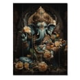 thumbnail image 3 of Designart "Gold Blue Indian Art Mystic Ganesha" Indian Print on Natural Pine Wood, 3 of 5