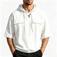 thumbnail image 3 of Qiyinn Men's Short-sleeve Hooded Sweatshirt, 3 of 5