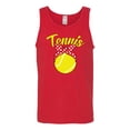 thumbnail image 2 of Wild Bobby, Tennis Mom Cute Bow Ribbon Tennis Ball, Mother's Day, Men Graphic Tank Top, Red, X-Large, 2 of 3
