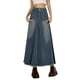 thumbnail image 1 of Falda midi evasé con bolsillos para mujer - Poliéster/algodón - Ropa informal de primavera/verano - Tallas versátiles, 1 of 8