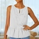 thumbnail image 2 of Chaqueta deportiva,Blusa sin mangas con lazo de color liso para mujer, cuello redondo, poliéster, informal, para uso diario, sopatenor, 2 of 9