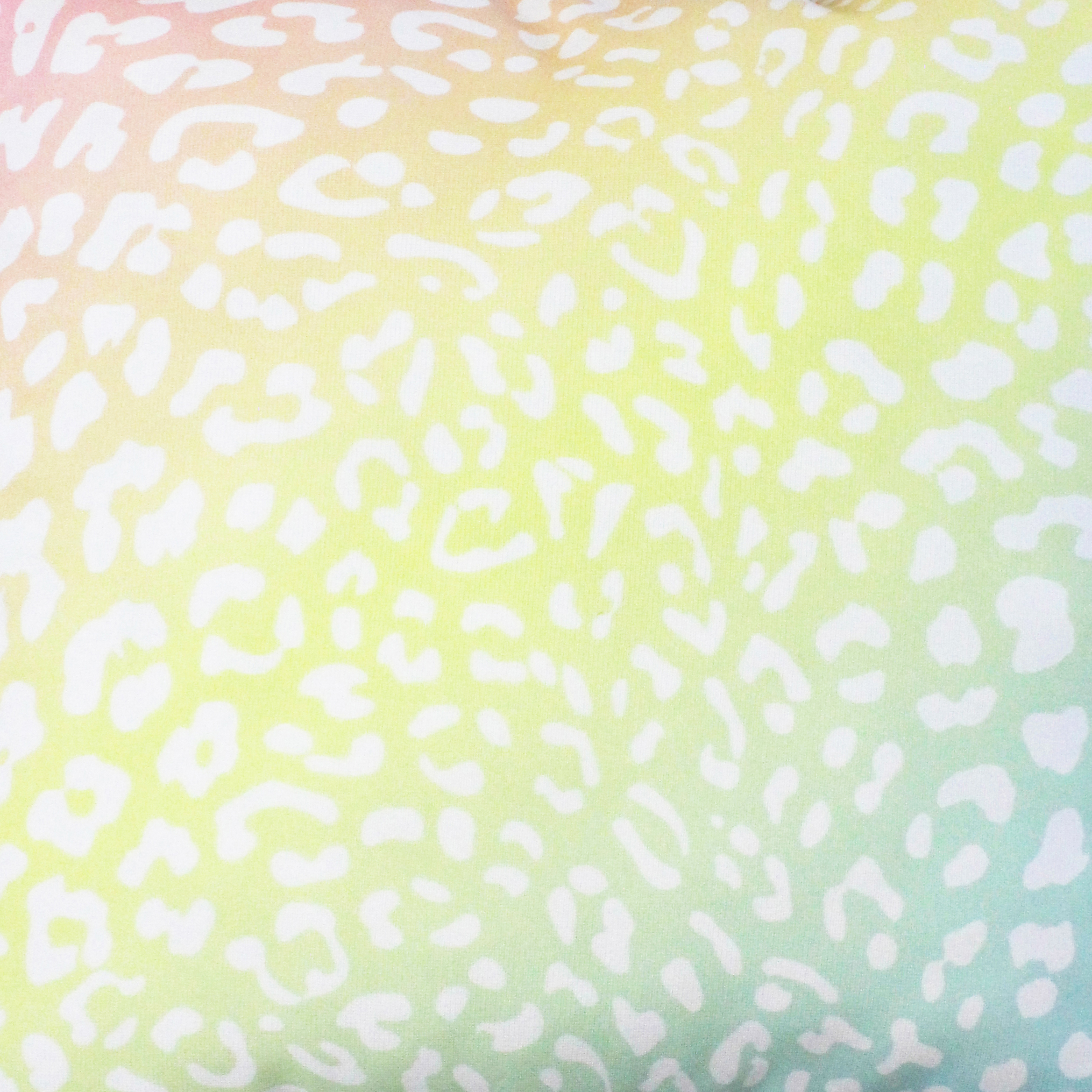 Everything Comfy Leopard Print Decorative Throw Pillow, 16x16 Inch, Pastel Gradient/White,