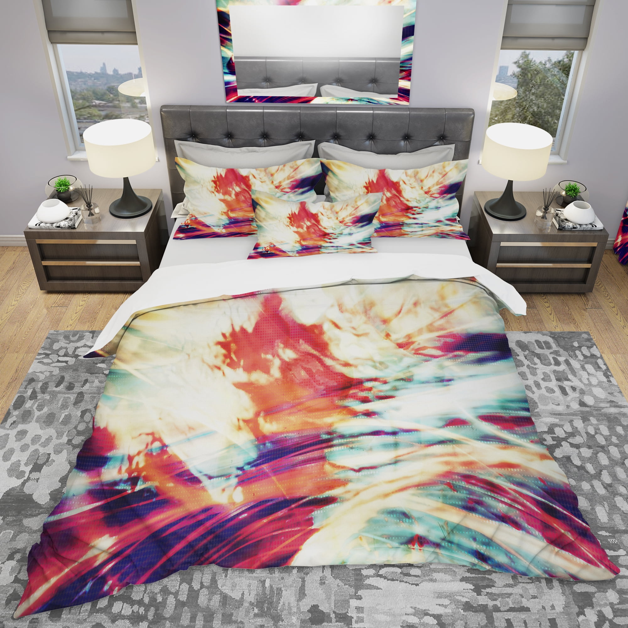 Designart 'Winds of The World' Modern & Contemporary Duvet Cover Set