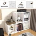 2 Cube Bookcase, 3 Tier Open Shelf Storage Cabinet, Stackable Wooden ...