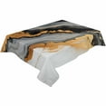 thumbnail image 2 of Black Golden Tablecloth Rectangle Table Cloth 52x70 , Waterproof Tablecloth Outdoor Table Cloth, Marble Aesthetics Modern Ink Painted Washable Table Cover for Kitchen Dining Party, 2 of 8