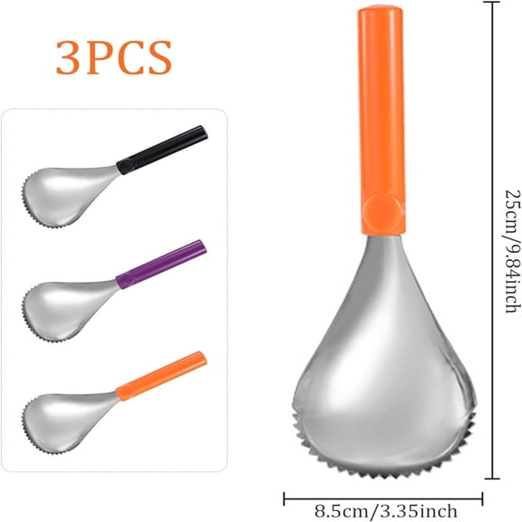Stainless Steel Pumpkin Carving Scoop Manual Tool with Non Slip Handle Vegetable