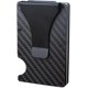 thumbnail image 1 of Cartera de fibra con bloqueo delgado para tarjetas de crédito, cartera con clip de dinero de metal para hombres (3 piezas, negro), 1 of 5