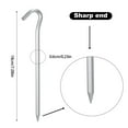 thumbnail image 3 of Woooli 20 Pack Heavy Duty Tent Stakes, 7 Inch Garden Stake Pegs, Galvanized Steel Pegs for Yard and Outdoor Decorations, Metal Ground Stakes for Camping, Garden or Inflatable, 3 of 9