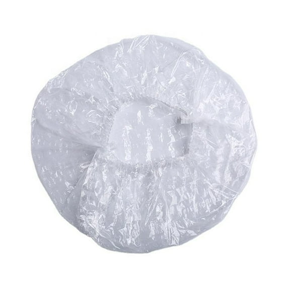 Disposable shower cap Hotel Home Shower Hair Elastic Caps white Waterproof Dustproof 100 pieces pack