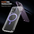 thumbnail image 4 of Bemz Magnetic Case for iPhone 15 Pro Max with Camera Lens Protection (Compatible with MagSafe) Shockproof Reinforced Air Corner Transparent Cover, Tempered Glass Screen Protector (Lavender Purple), 4 of 8