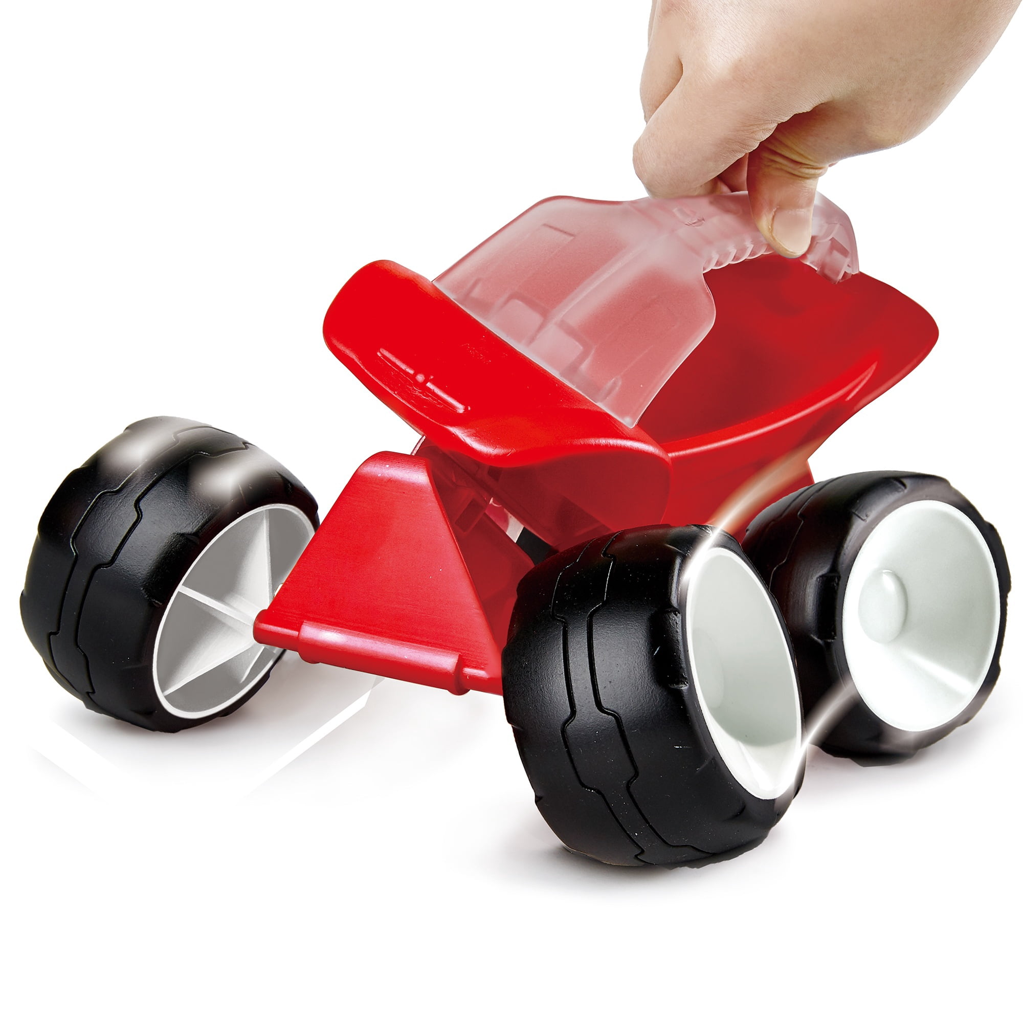 Hape: Dune Buggy - Red  - 4 Wheeled Toy Vehicle, Sand & Beach Toy, Tilting Body, Easy Grip, Push & Pull, Indoor & Outdoor, Kids, Toddlers, Baby Age 1+