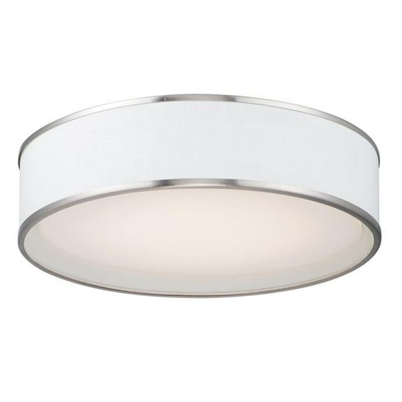 20 in. Prime LED Flush Mount Ceiling Light, Satin Nickel