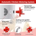 thumbnail image 4 of Bebedero para pollos de 12 piezas, alimentador automático de gallinas con tetina de agua, suministros para aves de corral, dispensador de agua de pato de montaje lateral horizontal para bebedero de, 4 of 5
