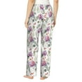 thumbnail image 3 of Xecao Orchids Flowers Women's Straight Lounge Pajama Pants: The Epitome of Relaxed Sleepwear, 3 of 9