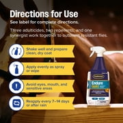 Farnam Endure Gold Equine Fly Spray, Long-Lasting Control, 1 Quart