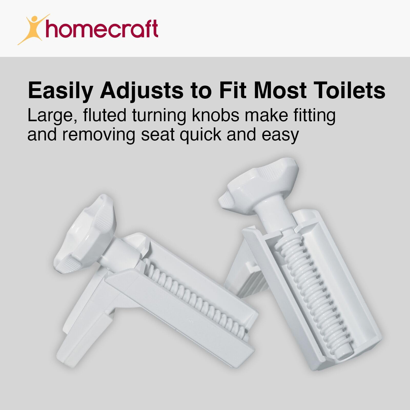 Homecraft Savanah Raised Toilet Seat, 2" High, 1 Pack