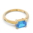 thumbnail image 3 of Diamond-Capitals 2.50 Carat Emerald Cut Blue Topaz Gemstone Lovely Solitaire Ring for Girlfriend 18K Yellow Gold Size 9.5, 3 of 8