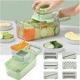thumbnail image 1 of Picadora de verduras Rallador de alimentos multifuncional 6 herramientas de corte, 1 of 8
