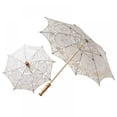 thumbnail image 4 of Lace Umbrella, Parasol Vintage Wedding Bridal Umbrella - for Decoration Photo Lady Costume 1920s Party (White), 4 of 6