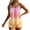Blue #059, variant on Tankini Swimsuits for Women Summer Gradient Tummy Control Two Piece Bathing Suits Tank Tops with Swim Shorts Swimwear, 2XL