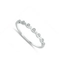 thumbnail image 4 of White Cubic Zirconia Wave Tiara Princess Dainty Ring 925 Sterling Silver Band Jewelry Female Size 4, 4 of 4