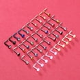 thumbnail image 4 of ZS 40Pcs/Set 20g Mix Color Cubic Zircon Nose Ring Piercing Round Crystal Nostril Piercing Nose Bone/L Shaped/Nose Screws Nose Stud Piercing, 4 of 4