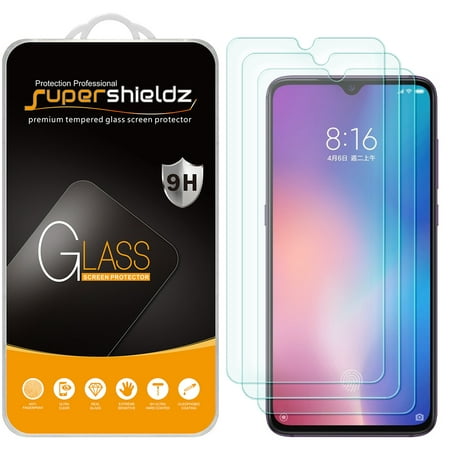 [3-Pack] Supershieldz for Xiaomi Mi 9 / Mi 9 Lite Tempered Glass Screen Protector, Anti-Scratch, Anti-Fingerprint, Bubble Free