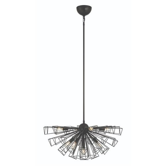 Eurofase 46762-016 Dendelio 9-Light 30 in. Matte Black Chandelier