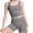 Gray, variant on Stamozd Yoga Sweatsuits Women 2 Piece Outfit Summer Slim Fit Tank Tops and High Waist Shorts Set Casual Workout Gym Sweat Sets Women Activewear Black XL