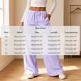 thumbnail image 2 of Fengqque Women's Drawstring Striped Wide Leg Pants Breathable Loose Fit Casual Trousers Elastic Waist Flowy Printed Pants with Side Pockets, 2 of 4