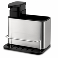 thumbnail image 1 of 3-in-1 Kitchen Sink Caddy, Multifunctional Soap Dispenser with Sponge Holder, Space Saving Rustproof Countertop Organizer, All-in-One Kitchen Sink Accessories, 1 of 5