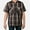 Brown, variant on Half Zip Short Sleeve Plaid