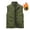 Army Green, variant on APEXFWDT Mens Big and Tall Winter Vests Outerwear Fleece Lined Cargo Vest Lightweight Casual Sleeveless Jacket Stand Collar Windproof Jacket Coat