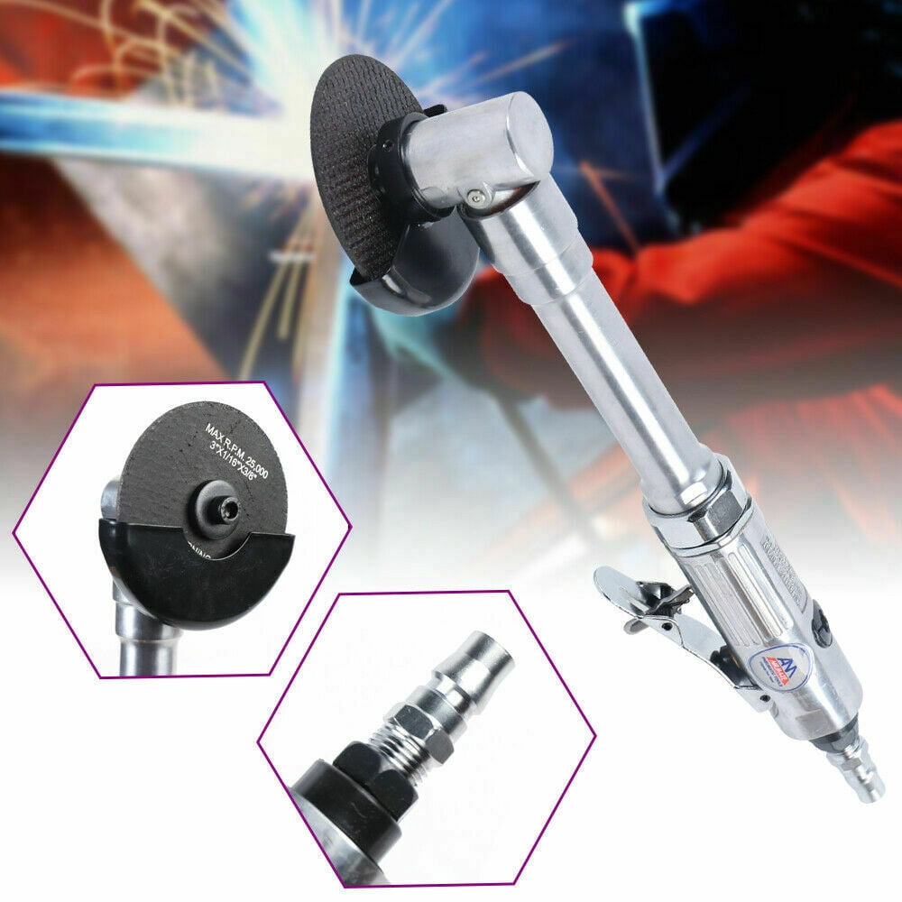 Fichiouy 1/4 " Air Pneumatic Angle Die Grinder Polisher Cutting Tool for Cut Off Metal