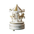 thumbnail image 1 of Guardoinrt Educational Automatic Merry-Go-Round Music Boxes For Engaging Learning Fun Christmas Carousel Toy H-B-16 White 6.2 inch, 1 of 1