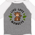 thumbnail image 4 of Inktastic Live Love Monkeys Boys or Girls Long Sleeve Baby Bodysuit, 4 of 5