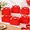 Red, variant on 36 Count Red Paper Gable Gift Boxes for Party Favors and Holiday Use
