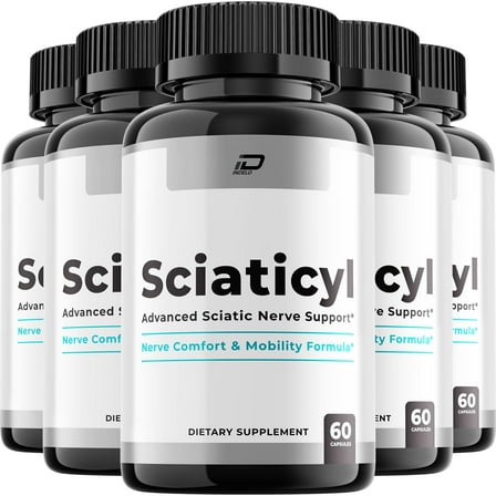 Sciaticyl Capsules – Sciaticyl Natural Blend Glycogen Support, 5 Pack, 300 Capsules