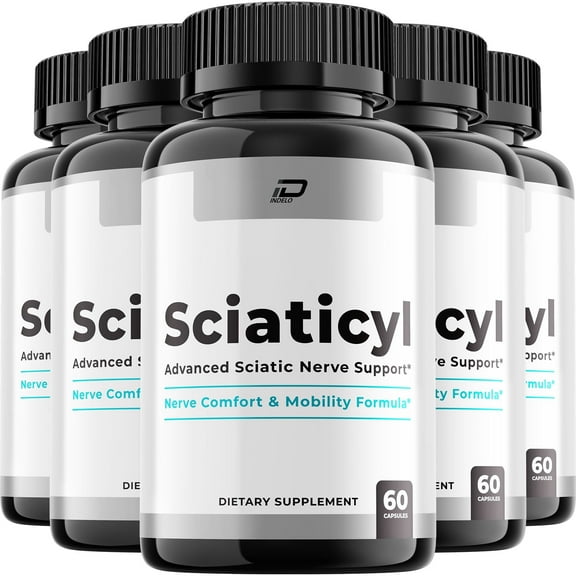 Sciaticyl Capsules – Sciaticyl Natural Blend Glycogen Support, 5 Pack, 300 Capsules