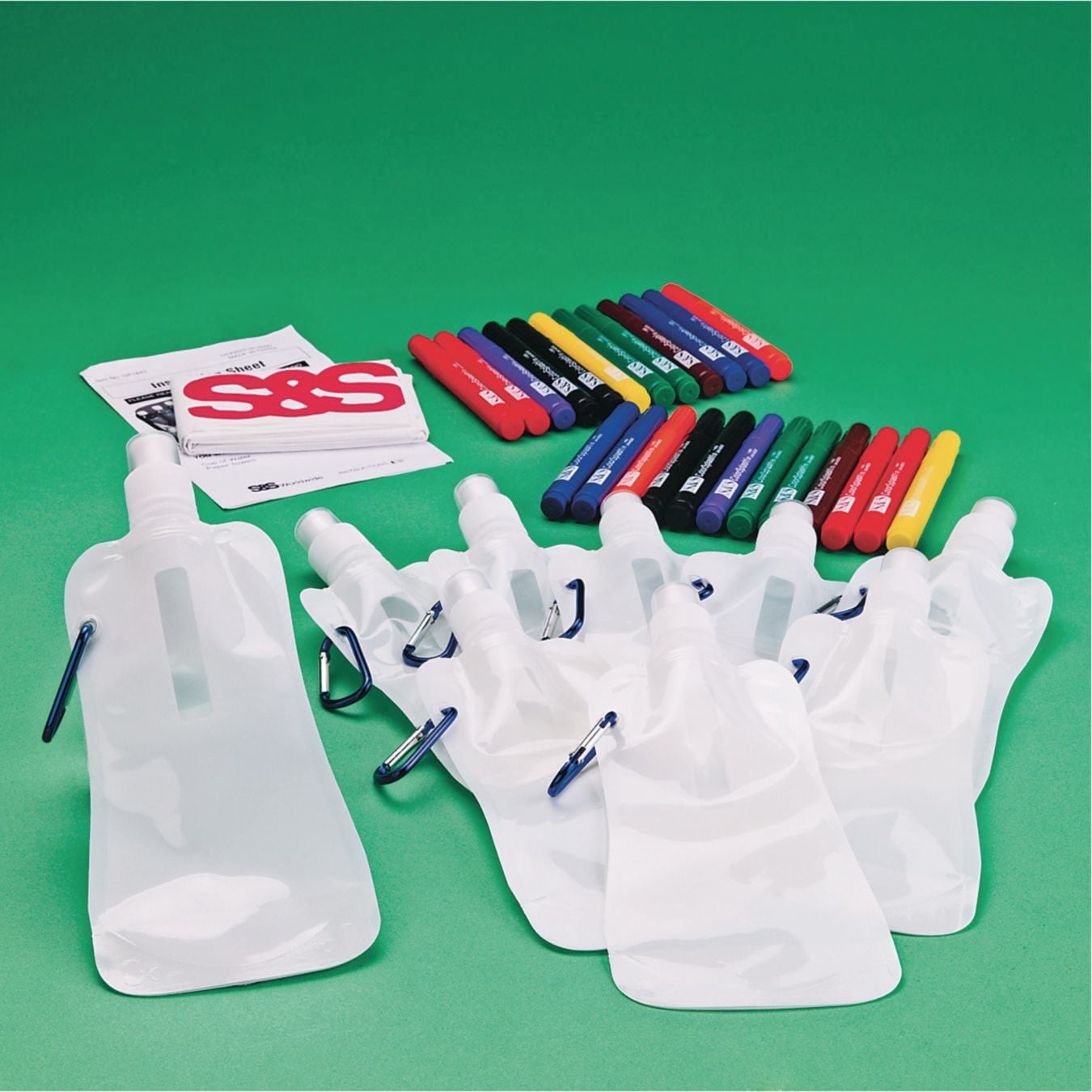 Collapsible Water Bottle Craft Kit (Pack of 12)
