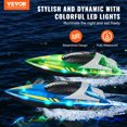 thumbnail image 2 of VEVOR 2 PCS RC Boat 2.4 GHz Remote Control Racing Boat 12 km/h Kids Adults Gift, 2 of 9