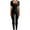 Black, variant on Jumpsuits for Women,Rompers for Women,Threaded Low Neck Short Sleeve Hip-Lifting Slim Jumpsuit Bodycon Romper Stretchy Square Neck Jumpsuit,Workout Seamless Jumpsuit Leggings Romper
