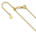 thumbnail image 1 of 14k Yellow Gold Adjustable 1mm Box Chain Necklace Pendant Charm, 1 of 10