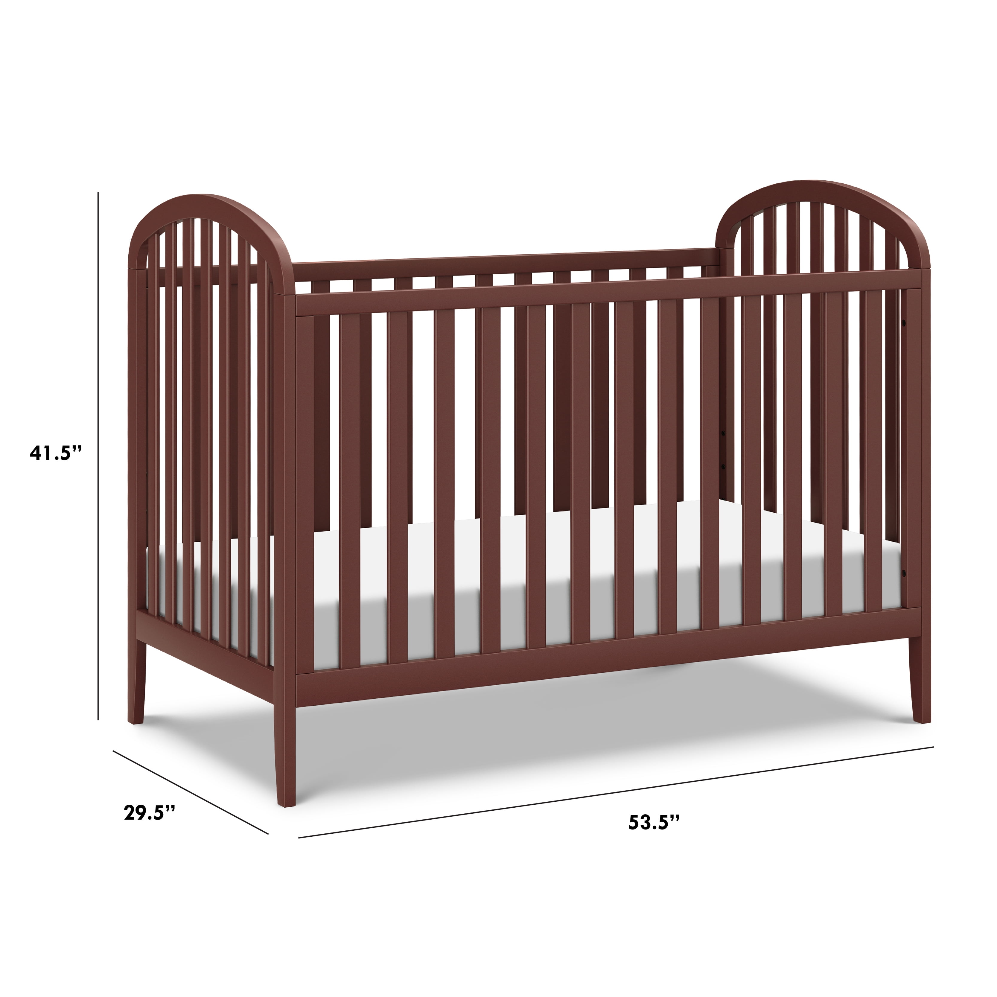 DaVinci Beau 3-in-1 Convertible Crib in Crimson