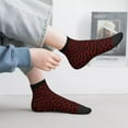 thumbnail image 2 of Pofeuu Red Skulls 4 Print 30cm Socks, Adult Running Hiking Socks for Youth and Adult, 2 of 7