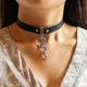 thumbnail image 4 of Collar gargantilla de cuero estilo punk Earent, colgante de serpiente negra, cadena, joyería de moda ajustable para mujeres y niñas - Código de modelo 965, 4 of 5