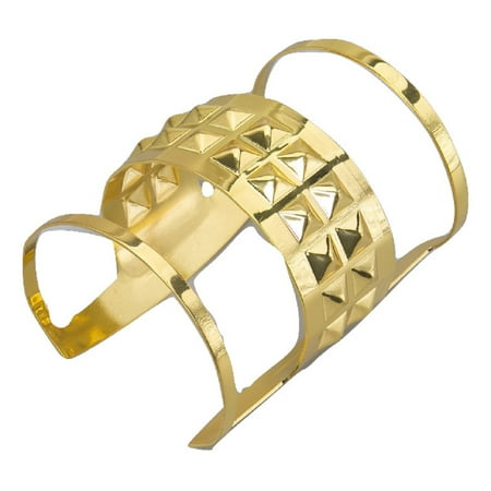 Gold Queens Bangle Bracelet Wrist Cuff Greek Goddess Egyptian Costume
